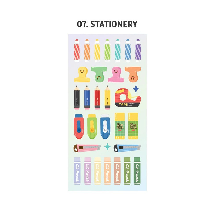 07 Stationery - Iconic My Stuff Removable Sticker 07 Stationery - Iconic My Stuff Removable Sticker