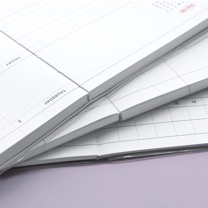 Opens flat - Iconic 2026 Record On A5 Dated Weekly Diary Planner Opens flat - Iconic 2026 Record On A5 Dated Weekly Diary Planner