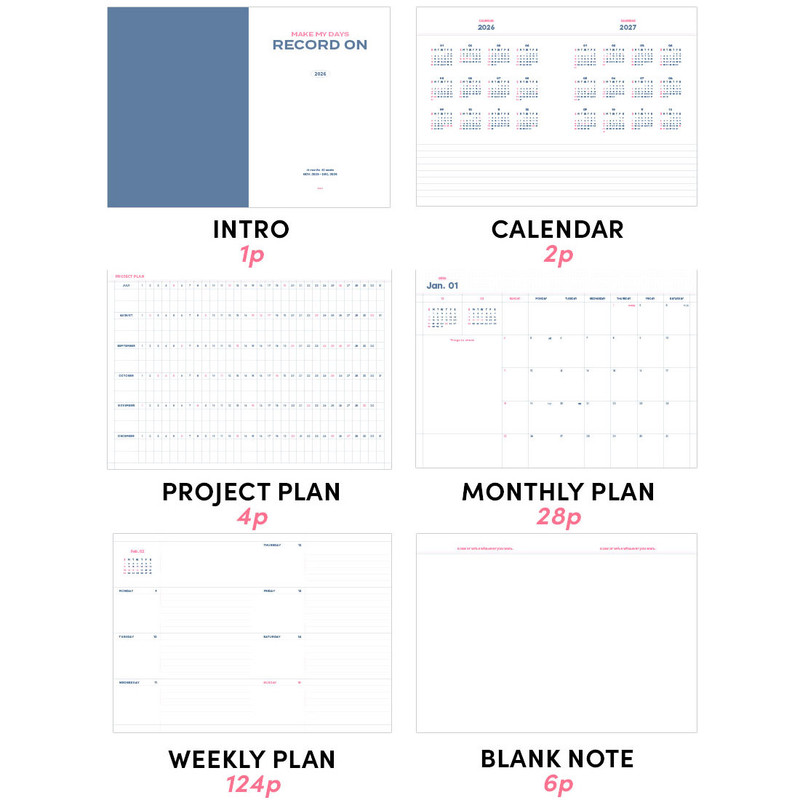 Planner pages - Iconic 2026 Record On B6 Dated Weekly Diary Planner Planner pages - Iconic 2026 Record On B6 Dated Weekly Diary Planner