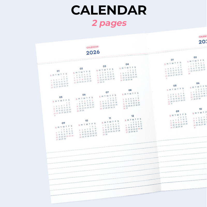 Calendar - Iconic 2026 Record On B6 Dated Weekly Diary Planner Calendar - Iconic 2026 Record On B6 Dated Weekly Diary Planner