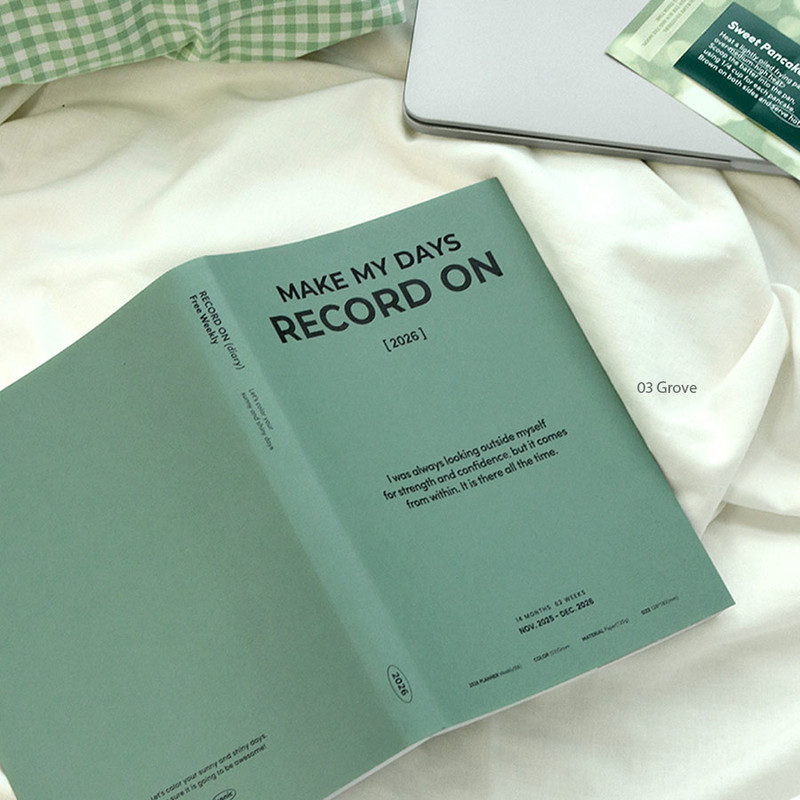 03 Grove - Iconic 2026 Record On B6 Dated Weekly Diary Planner 03 Grove - Iconic 2026 Record On B6 Dated Weekly Diary Planner