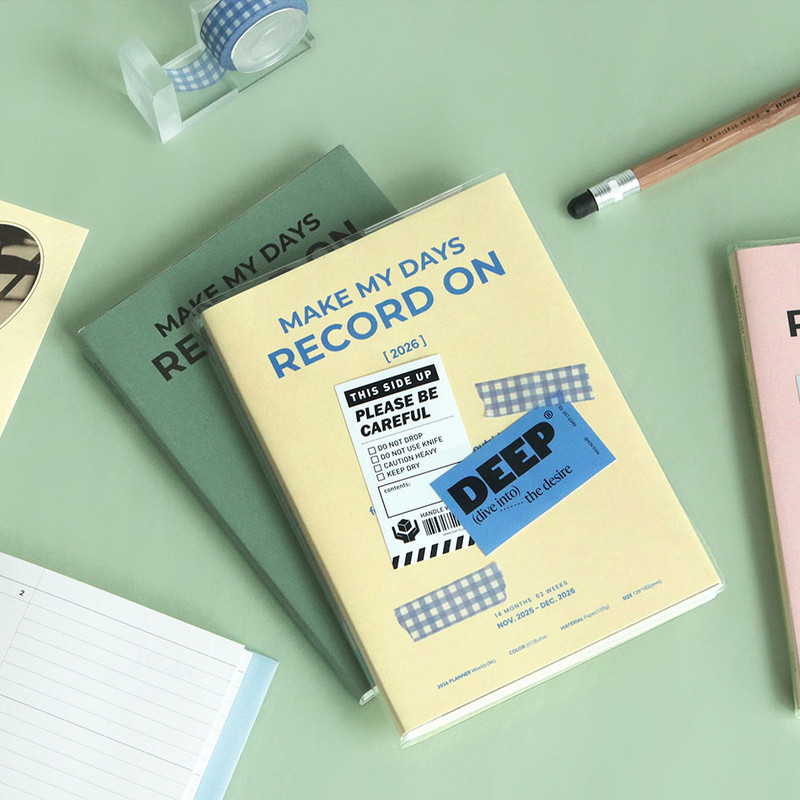 PVC cover - Iconic 2026 Record On B6 Dated Weekly Diary Planner PVC cover - Iconic 2026 Record On B6 Dated Weekly Diary Planner