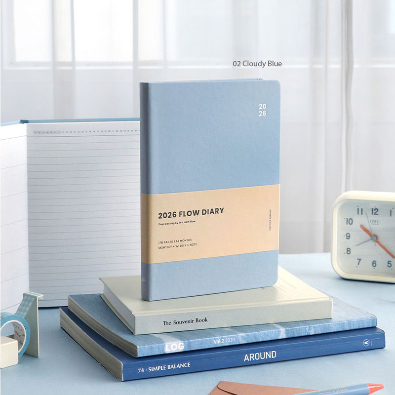 02 Cloudy Blue - Iconic 2026 Flow Dated Weekly Diary Planner 02 Cloudy Blue - Iconic 2026 Flow Dated Weekly Diary Planner