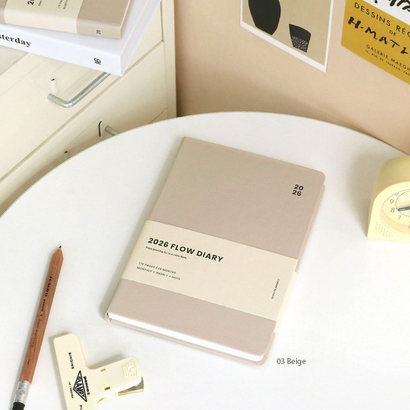 03 Beige - Iconic 2026 Flow Dated Weekly Diary Planner 03 Beige - Iconic 2026 Flow Dated Weekly Diary Planner