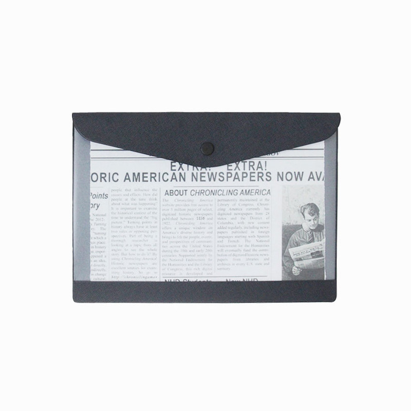 Navy - Premium A5 Clear Plastic Envelope File Folder