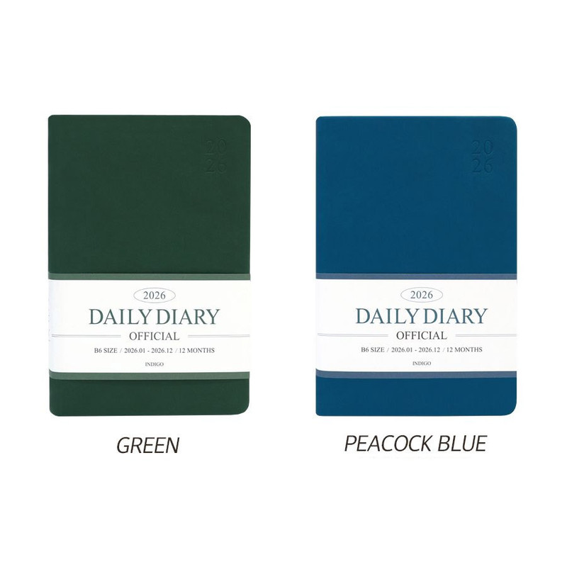 8 colors - Indigo 2026 Official B6 Dated Daily Planner 8 colors - Indigo 2026 Official B6 Dated Daily Planner