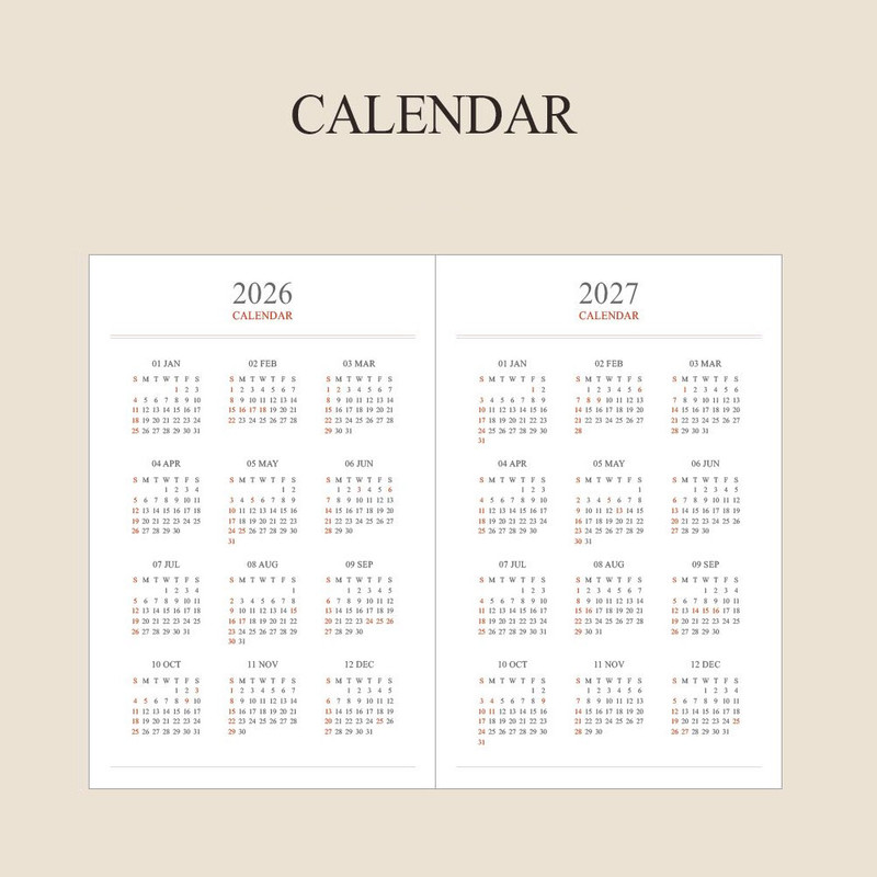 Calendar - Indigo 2026 Official B6 Dated Daily Planner Calendar - Indigo 2026 Official B6 Dated Daily Planner