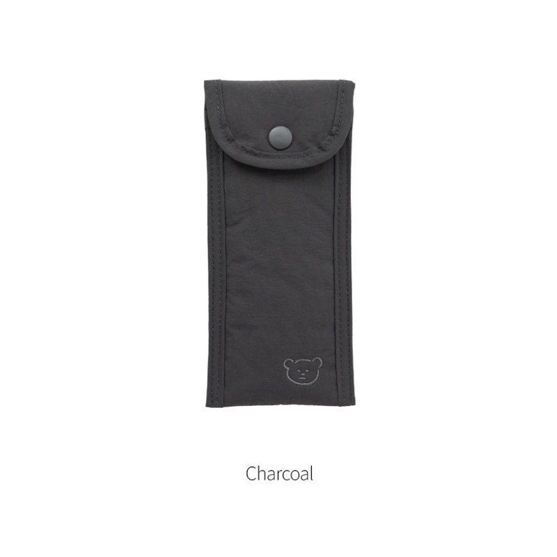 Charcoal - Romane Brunch Brother 365 Letter Slim Pencil Case Charcoal - Romane Brunch Brother 365 Letter Slim Pencil Case