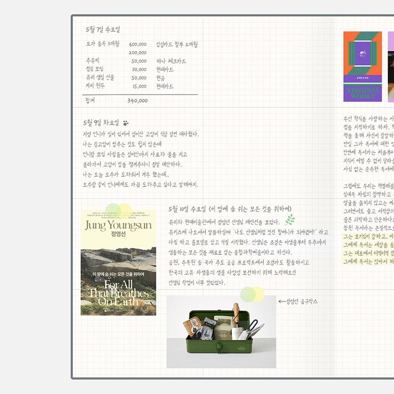 Additional note - Antenna Shop 2025 Table Talk A4 Dated Monthly Planner