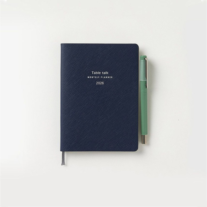 Pen Holder & Ribbon bookmark - Antenna Shop 2026 Table Talk A5 Dated Monthly Planner