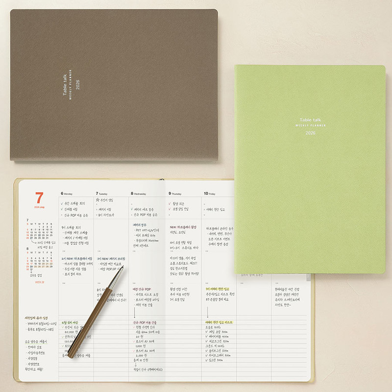 Usage example of Antenna Shop 2026 Table Talk A4 Dated Weekly Planner