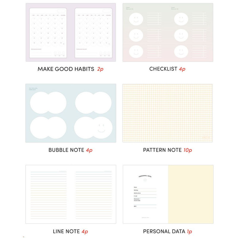 Diary Pages - Iconic 2025 Bubbly Dated Weekly Diary Diary Pages - Iconic 2025 Bubbly Dated Weekly Diary