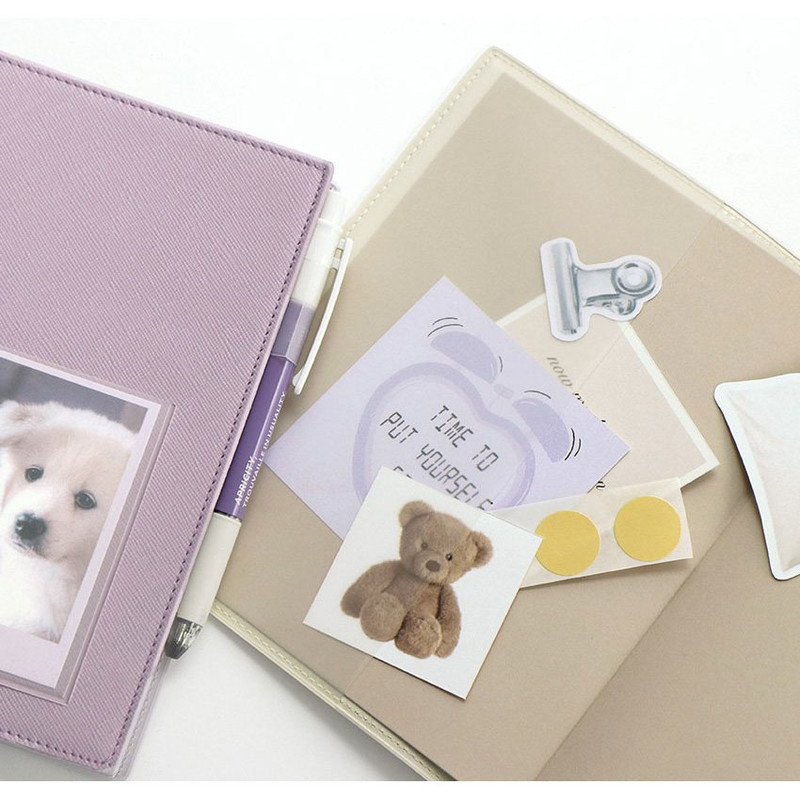 Pen holder & pocket - Iconic 2025 Bubbly Dated Weekly Diary Pen holder & pocket - Iconic 2025 Bubbly Dated Weekly Diary