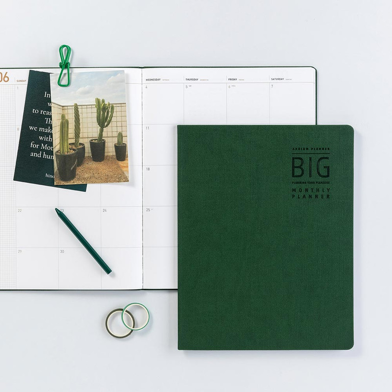 Green - Ardium 2025 Simple Premium Big Dated Monthly Planner