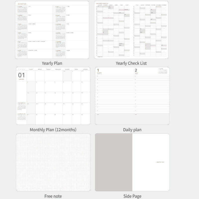 Planner Pages - Ardium 2026 365 Days Medium Dated Daily Diary Planner Pages - Ardium 2026 365 Days Medium Dated Daily Diary