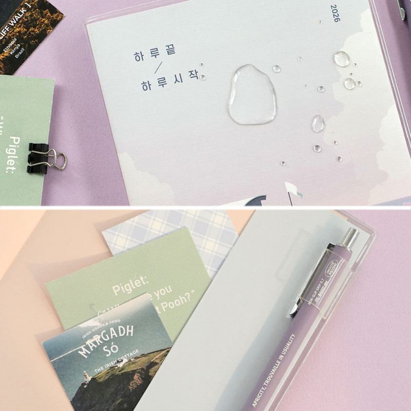 PVC cover with Pen Holder - Iconic 2026 End-And Dated Weekly Diary PVC cover with Pen Holder - Iconic 2026 End-And Dated Weekly Diary