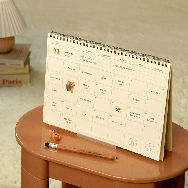 6-Week Layout - Iconic 2026 Flow A4 Dated Monthly Desk Planner