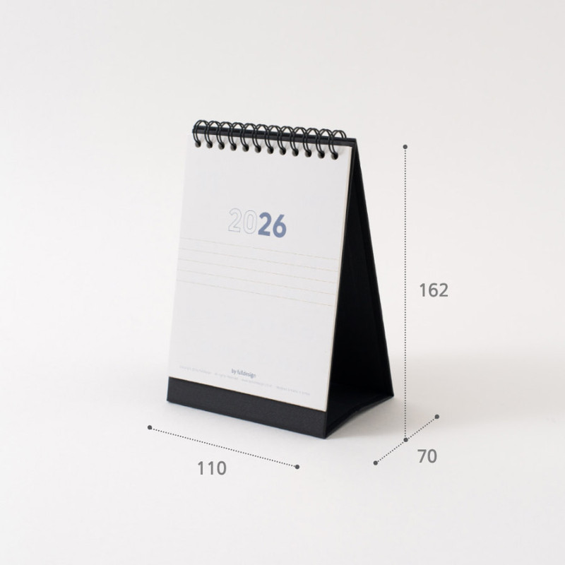Small Size - Byfulldesign 2026 Lined Small Desk Calendar