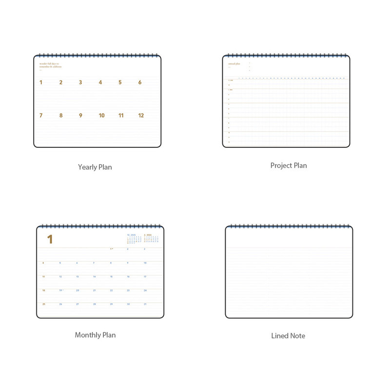Planner Pages - Byfulldesign 2026 Second A4 Wide Dated Monthly Planner