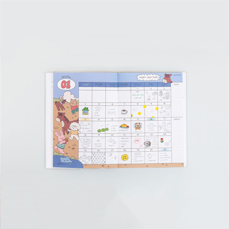 Monthly Plan - Dailylike 2026 My Buddy Dated Weekly Diary Monthly Plan - Dailylike 2026 My Buddy Dated Weekly Diary