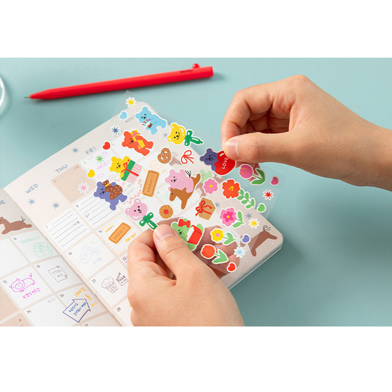 2 Sticker Sheets Included - Dailylike 2026 Jelly Bear Dated Weekly Diary 2 Sticker Sheets Included - Dailylike 2026 Jelly Bear Dated Weekly Diary