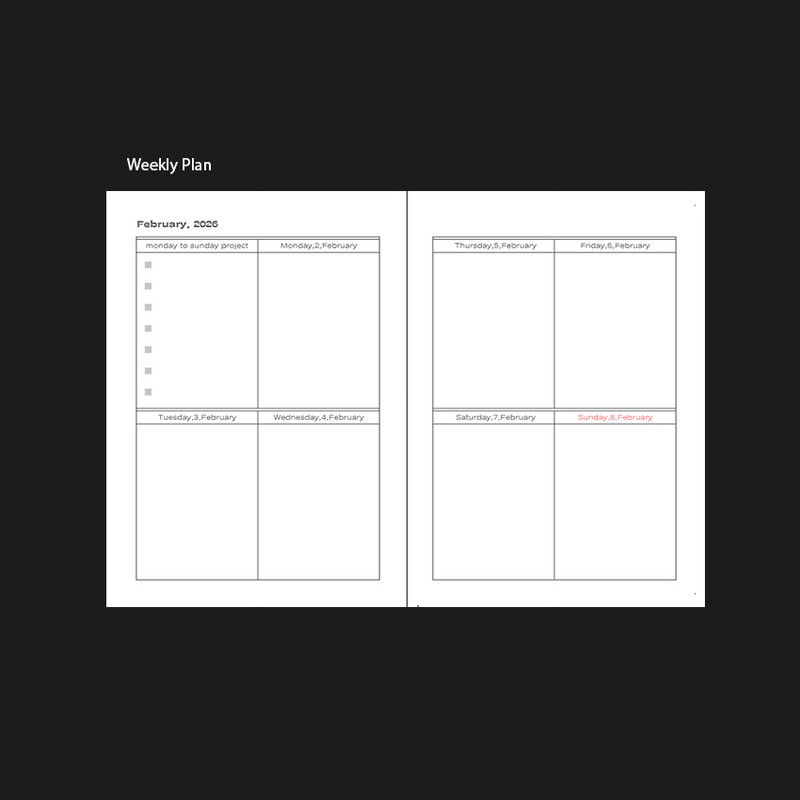 Weekly Plan - Dailylike 2026 Our Own Season Dated Weekly Diary Weekly Plan - Dailylike 2026 Our Own Season Dated Weekly Diary