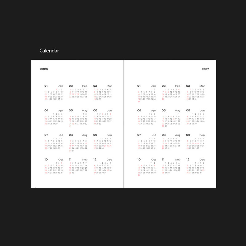 Calendar - Dailylike 2026 Our Own Season Dated Weekly Diary Calendar - Dailylike 2026 Our Own Season Dated Weekly Diary