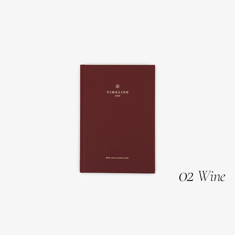 Wine - Dailylike 2025 Timeline Dated Weekly Planner