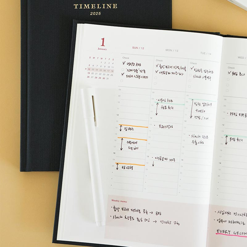 Weekly plan - Dailylike 2025 Timeline Dated Weekly Planner