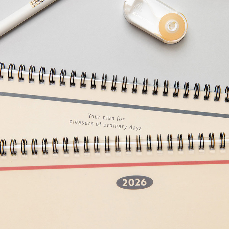 Wire-bound - Dailylike 2026 Dual Wirebound Dated Monthly Desk Planner