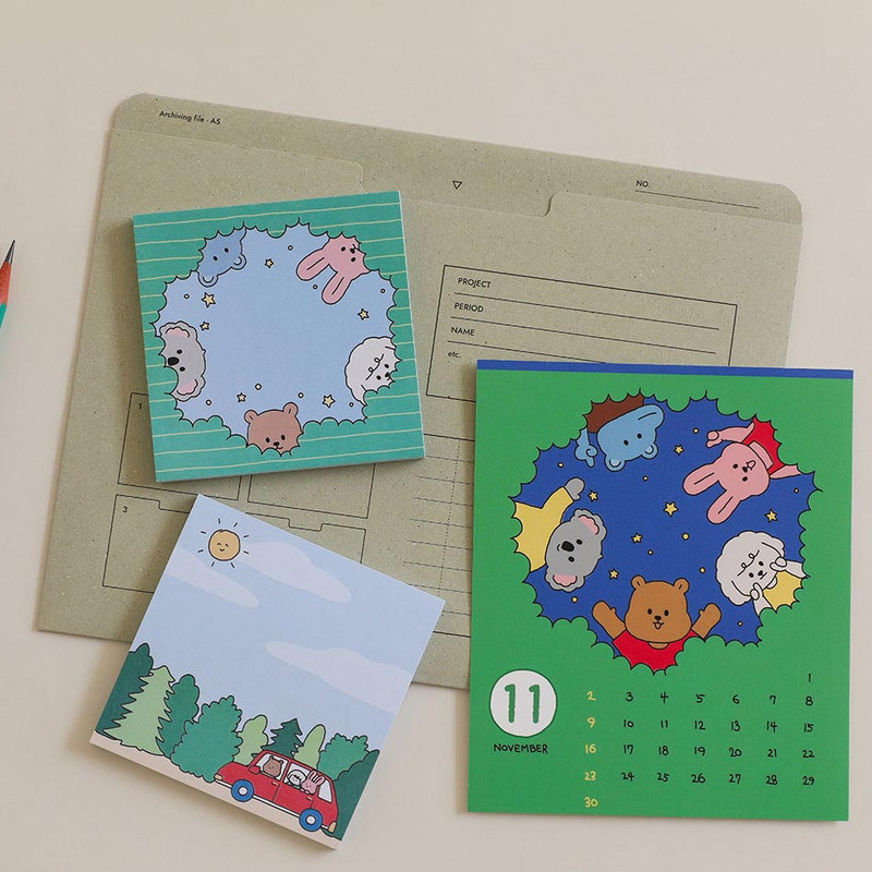 Dailylike My Buddy Memo Sticky Notepad Dailylike My Buddy Memo Sticky Notepad