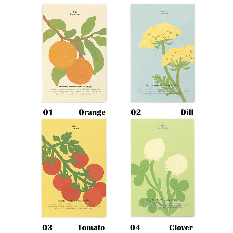 4 Options - Paperian 2026 Life Gardener Dated Weekly Diary