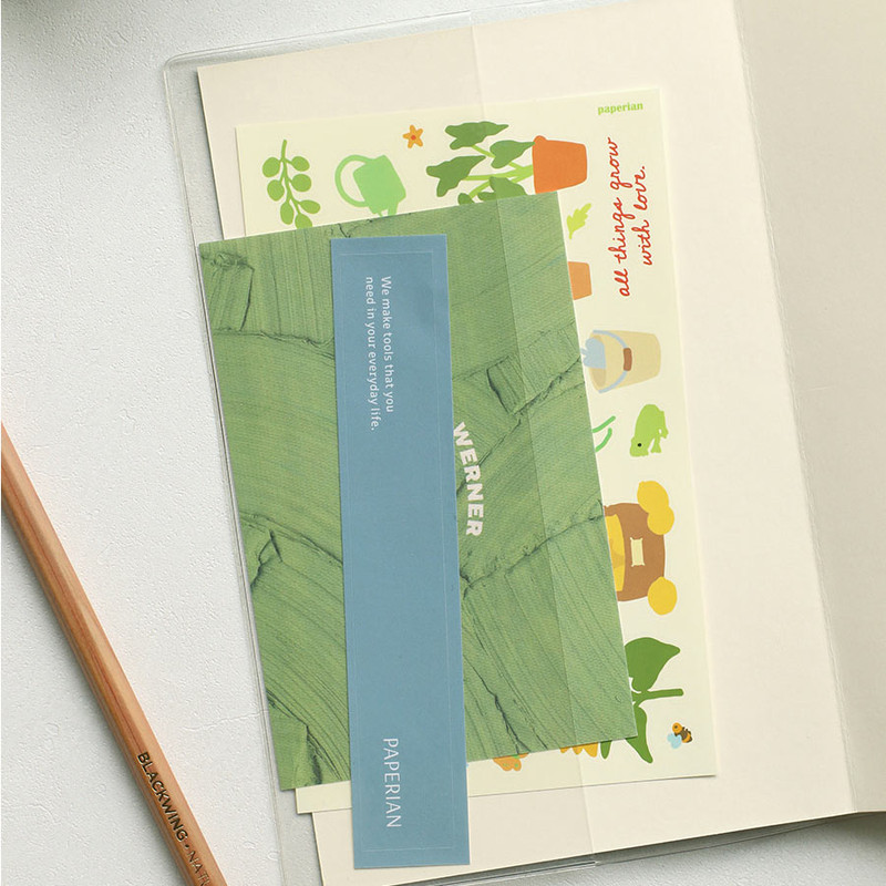 Clear PVC cover with Pocket - Paperian 2026 Life Gardener Dated Weekly Diary