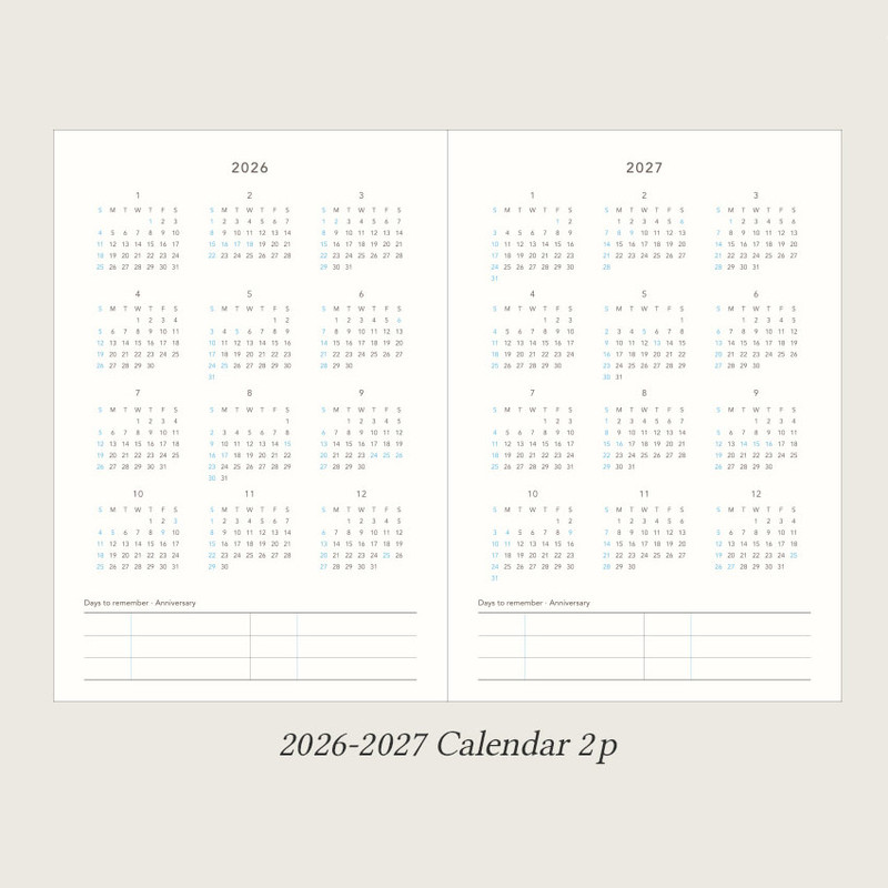 2026-2027 Yearly Calendar - Paperian 2026 Edit Large Dated Weekly Planner