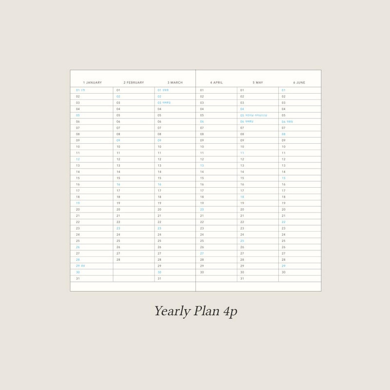 Yearly plan - Paperian 2025 Edit Small Dated Weekly Planner