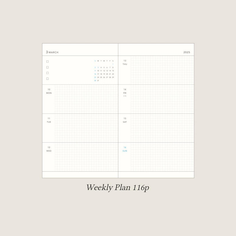 Weekly plan - Paperian 2025 Edit Small Dated Weekly Planner