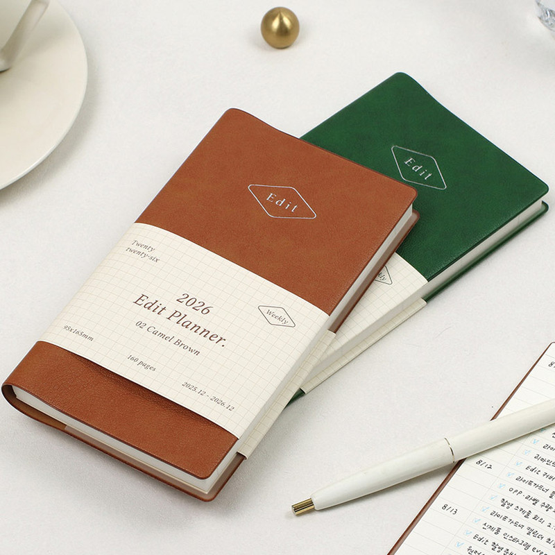 Synthetic Leather Cover - Paperian 2026 Edit Small Dated Weekly Planner