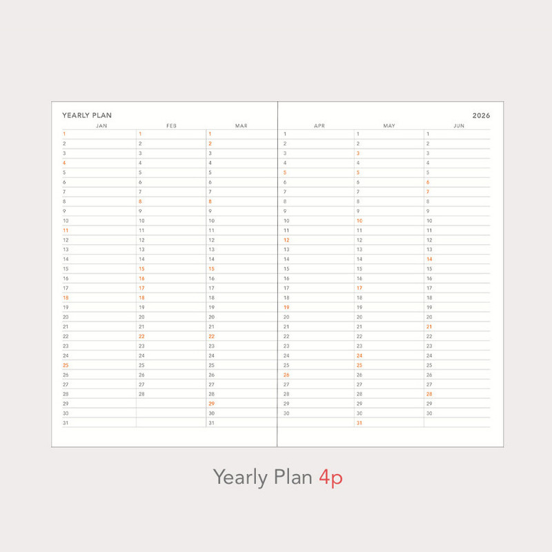 Yearly Plan - Paperian 2026 A'round The Day Small Dated Weekly Planner