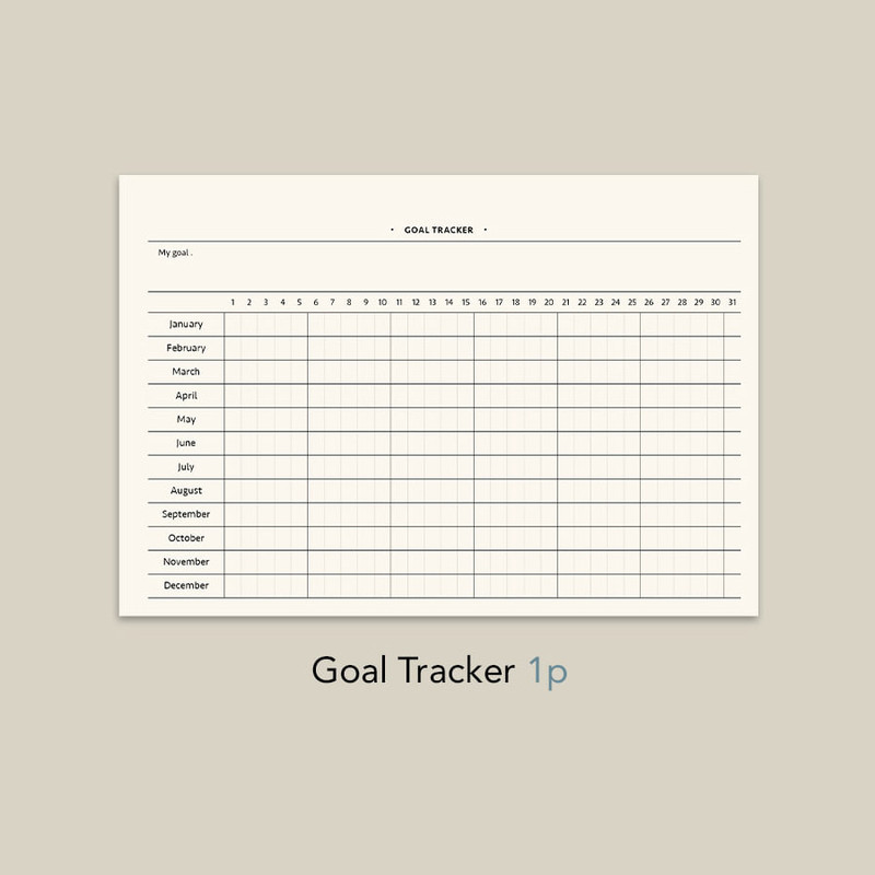 Goal Tracker - Paperian 2026 Archive Monthly Desk Calendar