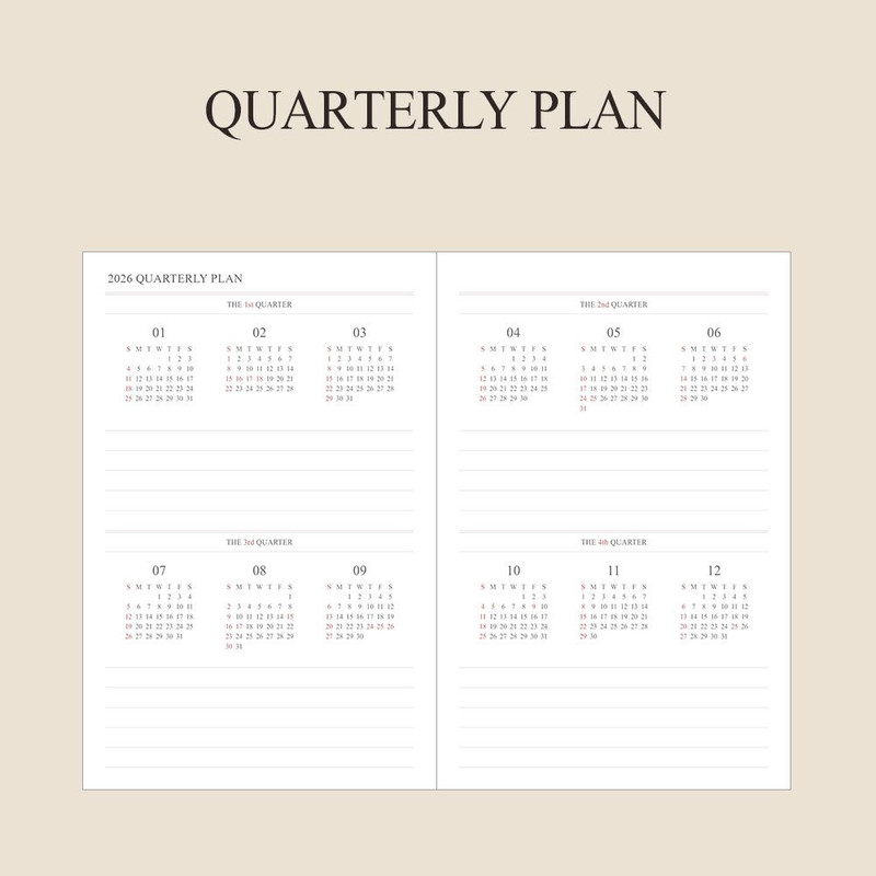 Quarterly Plan - Indigo 2026 Official 12 Months B6 Dated Weekly Planner Quarterly Plan - Indigo 2026 Official 12 Months B6 Dated Weekly Planner