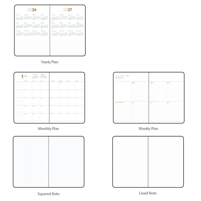Planner Pages - Byfulldesign 2026 Notable Memory Small Dated Weekly Planner