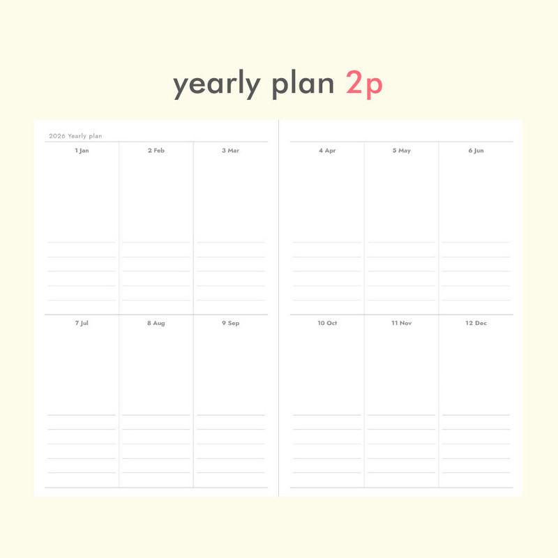 Yearly Plan - O-Check 2026 Make A Day Dated Weekly Diary Planner