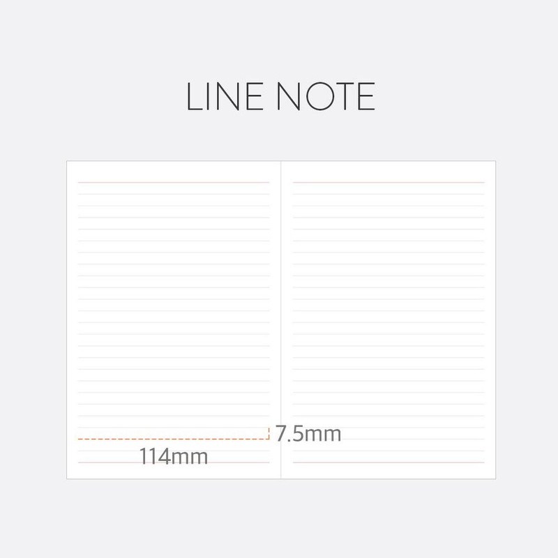 Lined note - Indigo 2025 Prism Leather B6 Dated Weekly Planner
