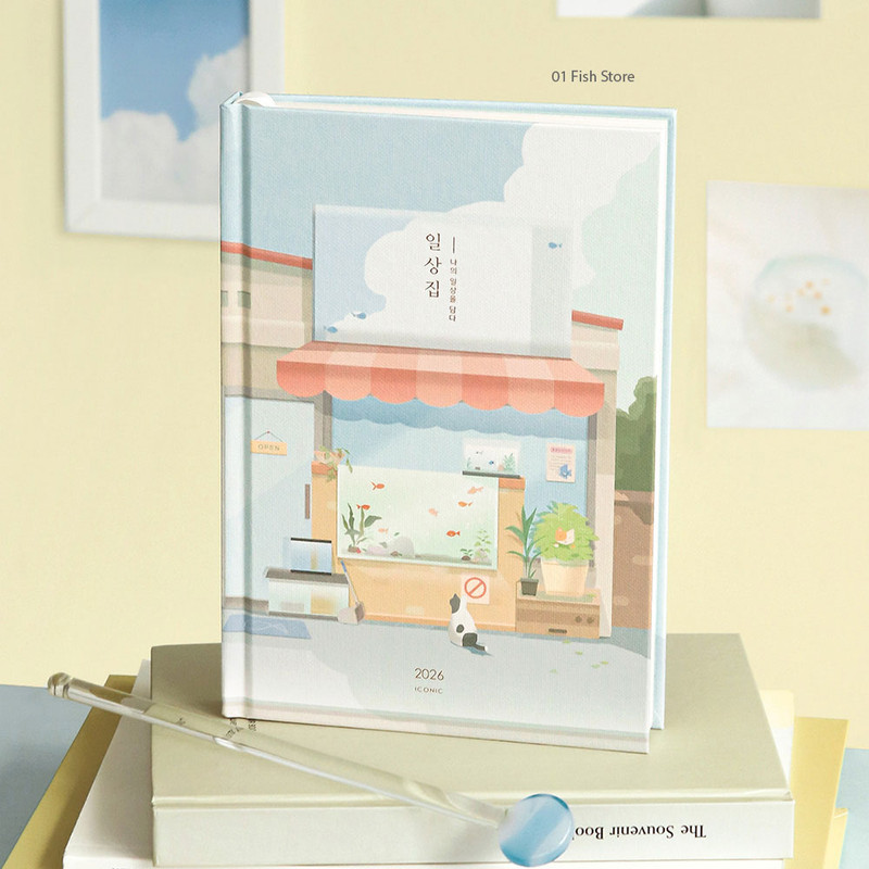 01 Fish Store - Iconic 2026 Everyday Life B6 Dated Weekly Diary Journal