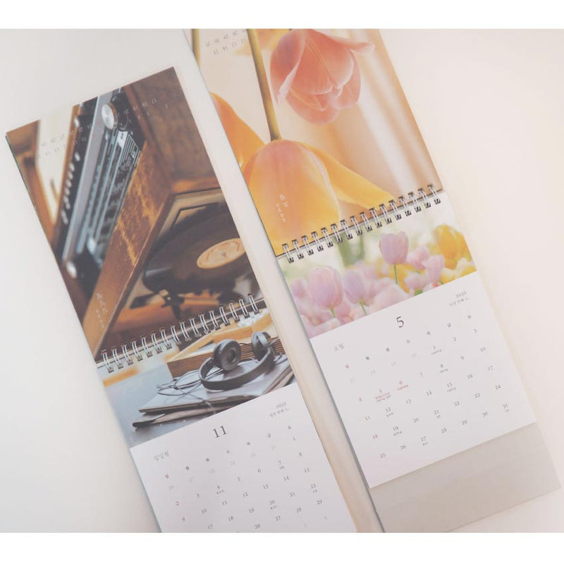 O-Check 2025 My Four Seasons A5 Monthly Desk Calendar