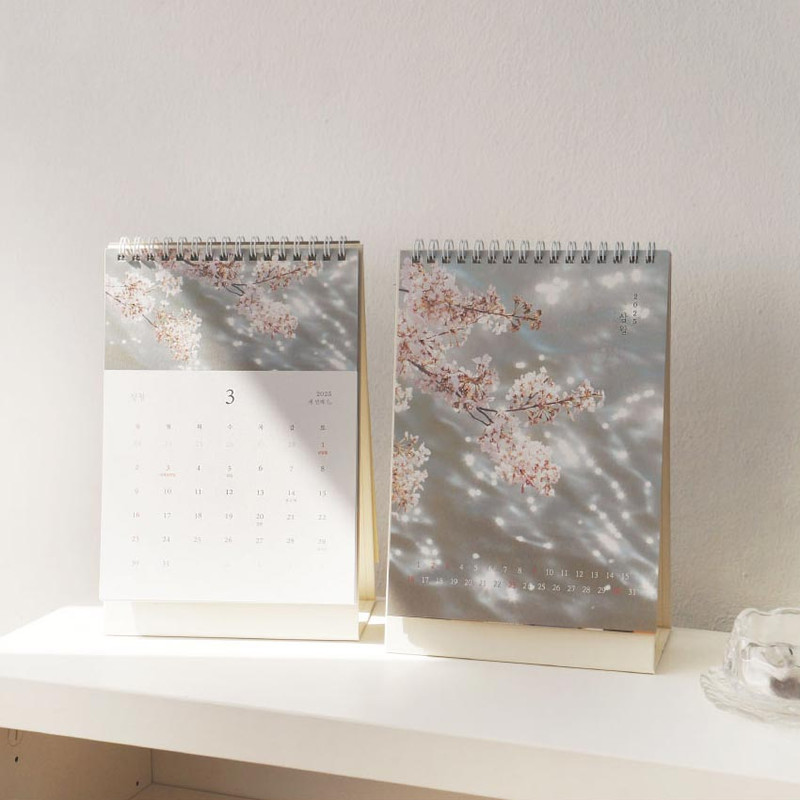 O-Check 2025 My Four Seasons A5 Monthly Desk Calendar