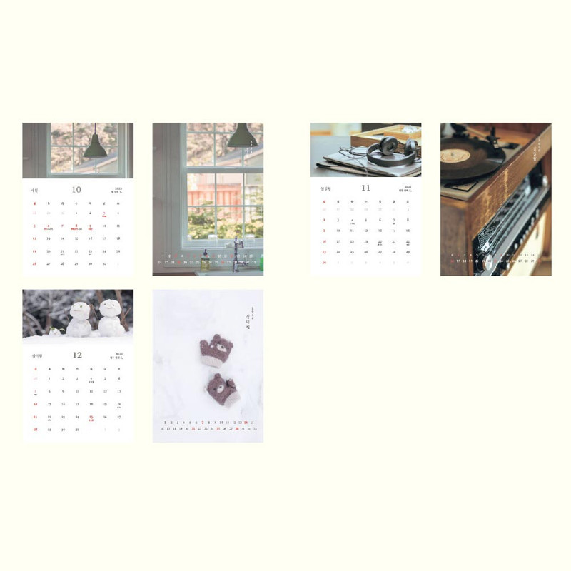 Calendar pages - O-Check 2025 My Four Seasons A5 Monthly Desk Calendar