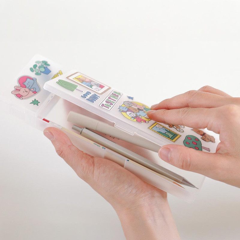 Dailylike My Buddy Together Pencil Case With Sticker Set