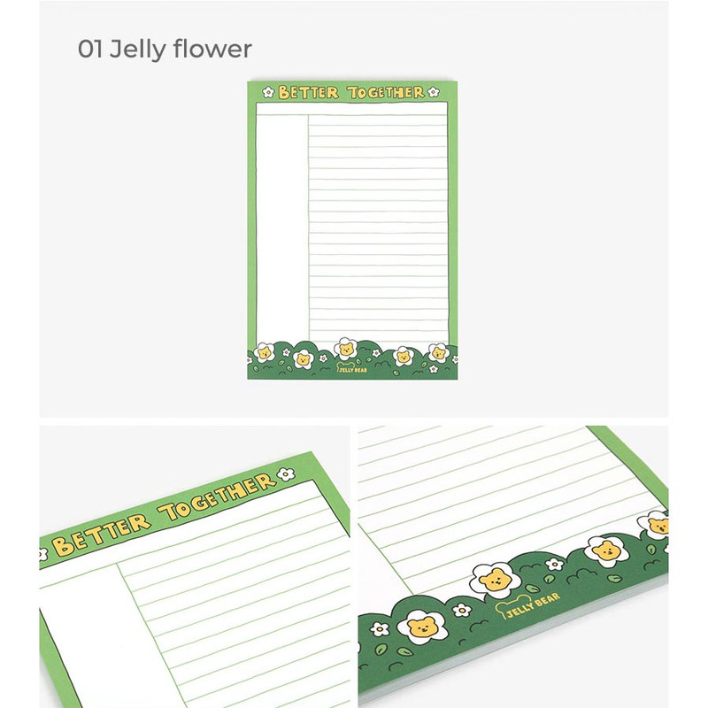 jelly flower - Dailylike Jelly Bear B5 Notepad