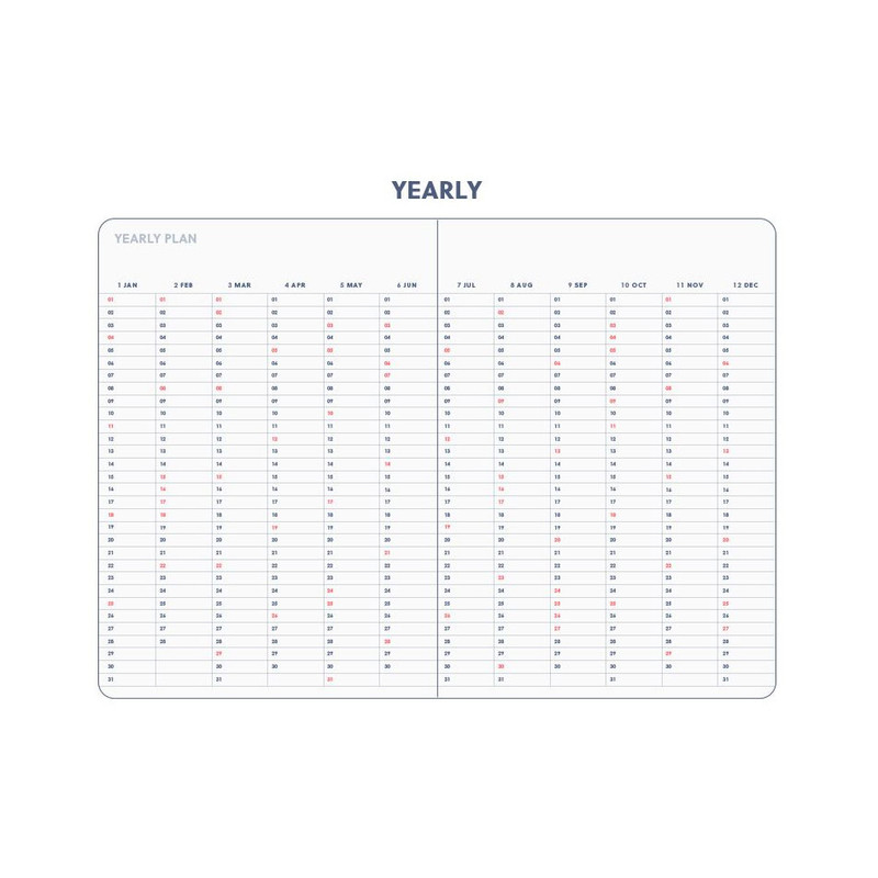 Yearly Plan - Be On D 2026 A Piece of Basic B6 Dated Weekly Diary Planner